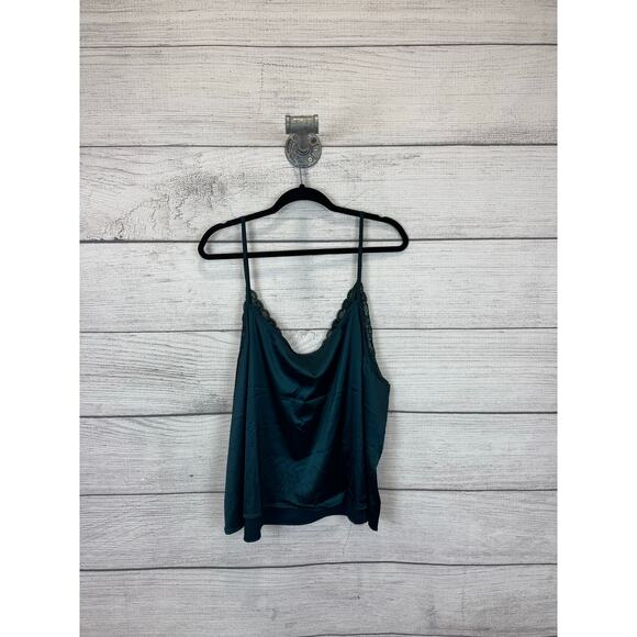 Old Navy Plus Size Teal Lace Trim Satin Matching Pajama Set Size 4X - Picture 13 of 13